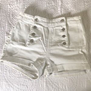 dELiA*s high-rise white shorts